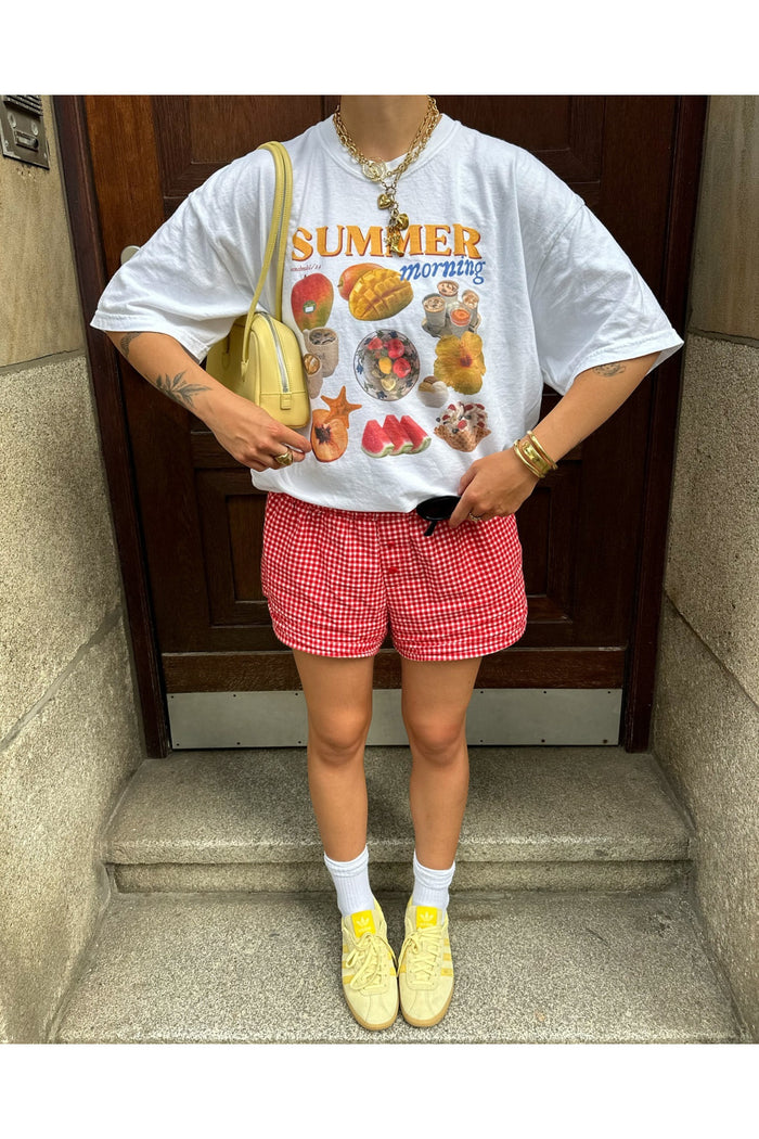 Amalfi Serisi Organik Pamuk Oversize Kesim Kısa Kollu T-shirt