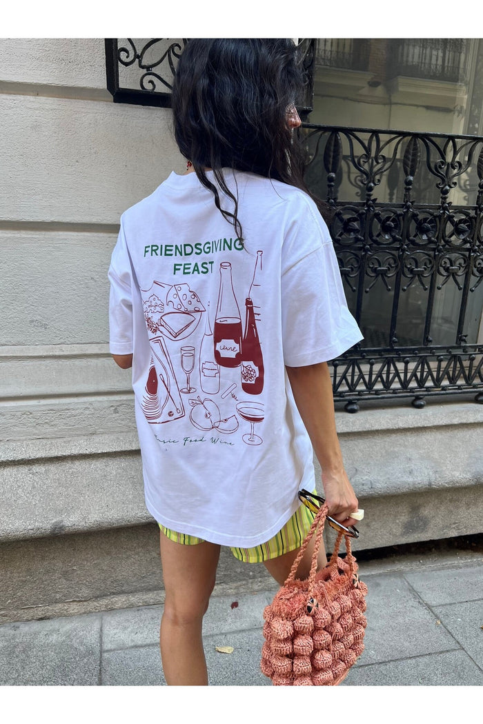 Amalfi Serisi Organik Pamuk Oversize Kesim Kısa Kollu T-shirt