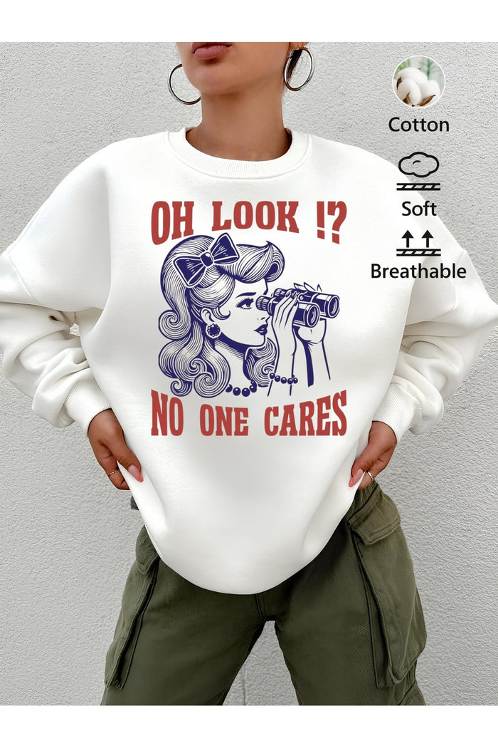 Premium Oversize Kesim Uzun Kollu Baskılı Sweatshirt