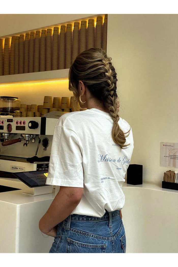 Amalfi Serisi Organik Pamuk Oversize Kesim Kısa Kollu T-shirt