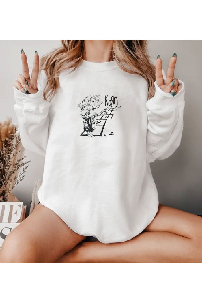 Premium Oversize Kesim Uzun Kollu Baskılı Sweatshirt