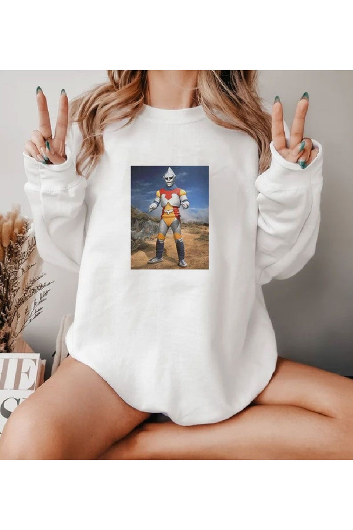 Premium Oversize Kesim Uzun Kollu Baskılı Sweatshirt