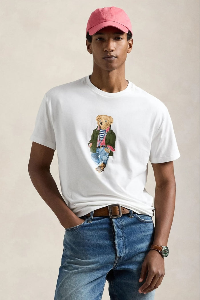 Oversize Kesim Kısa Kollu Bear Baskılı T-shirt