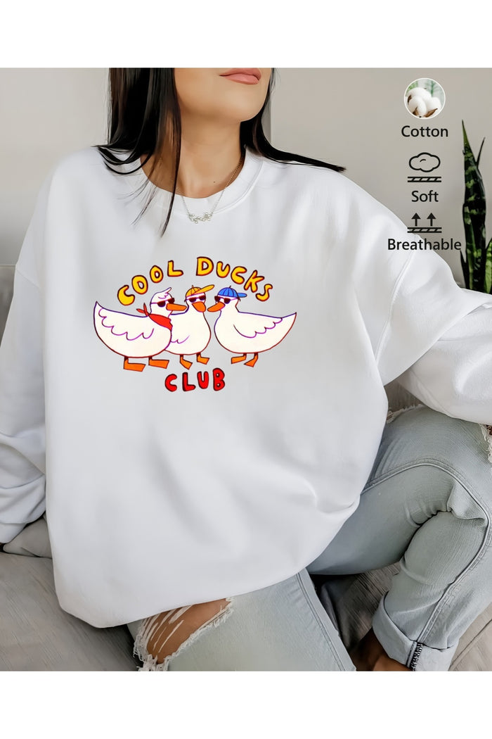 Premium Oversize Kesim Uzun Kollu Baskılı Sweatshirt