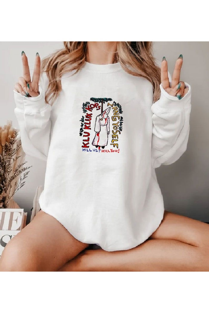 Premium Oversize Kesim Uzun Kollu Baskılı Sweatshirt