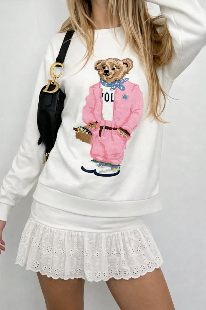 Premium Oversize Kesim Uzun Kollu Baskılı Sweatshirt