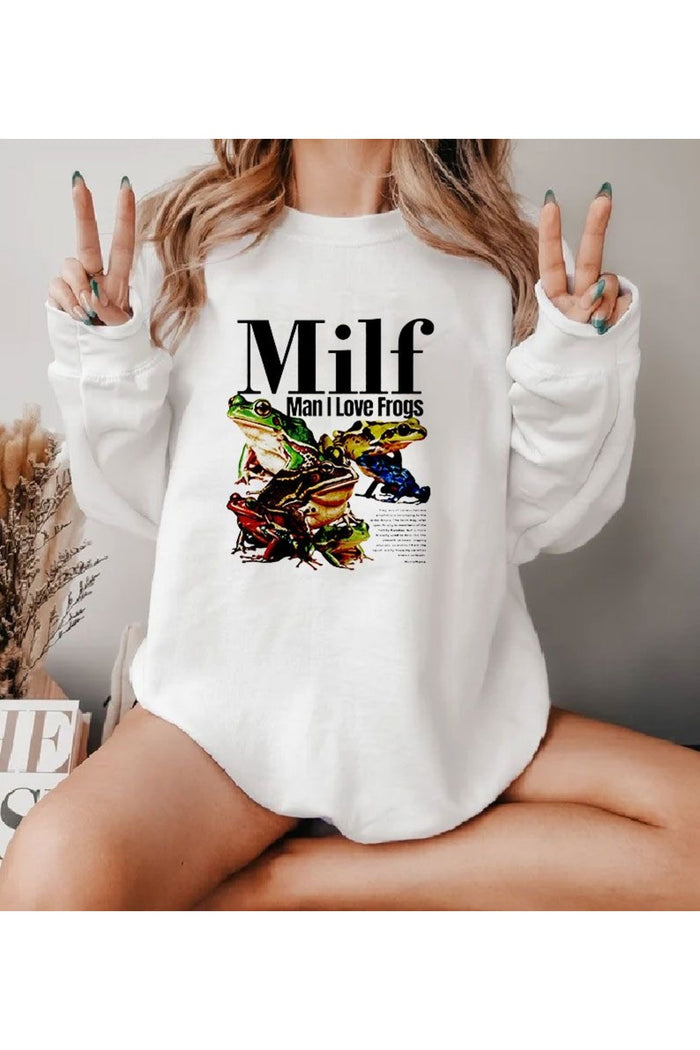 Premium Oversize Kesim Uzun Kollu Baskılı Sweatshirt