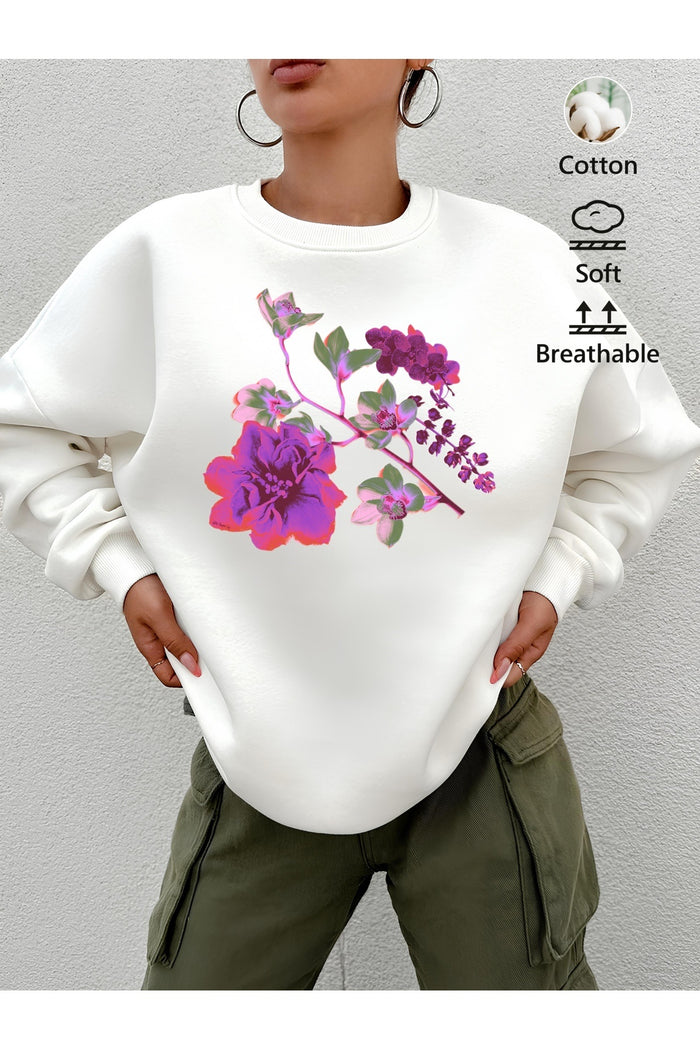 Premium Oversize Kesim Uzun Kollu Baskılı Sweatshirt