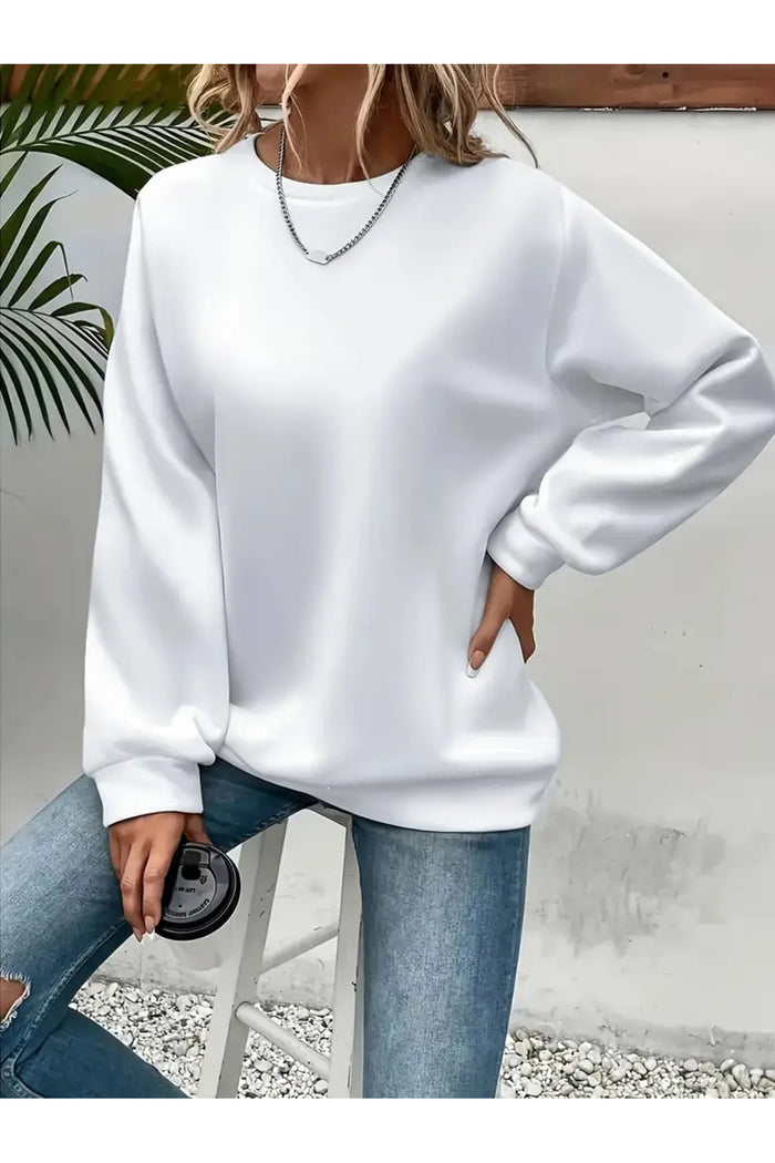 Premium Oversize Kesim Uzun Kollu Baskılı Sweatshirt