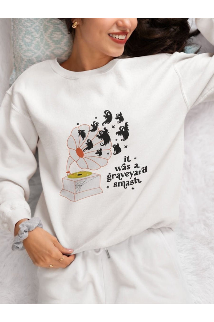 Premium Oversize Kesim Uzun Kollu Baskılı Sweatshirt