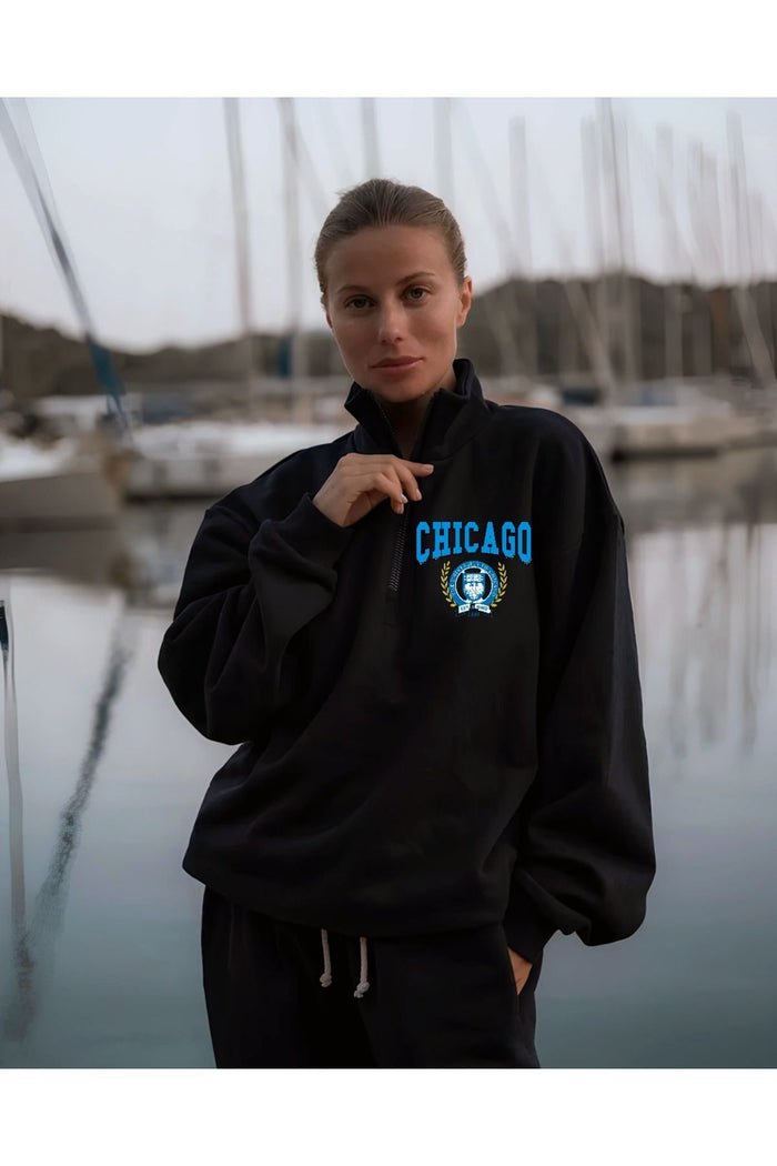 Jose Club Limited Edition Serisi Fermuarlı Oversize Kesim Sweatshirt