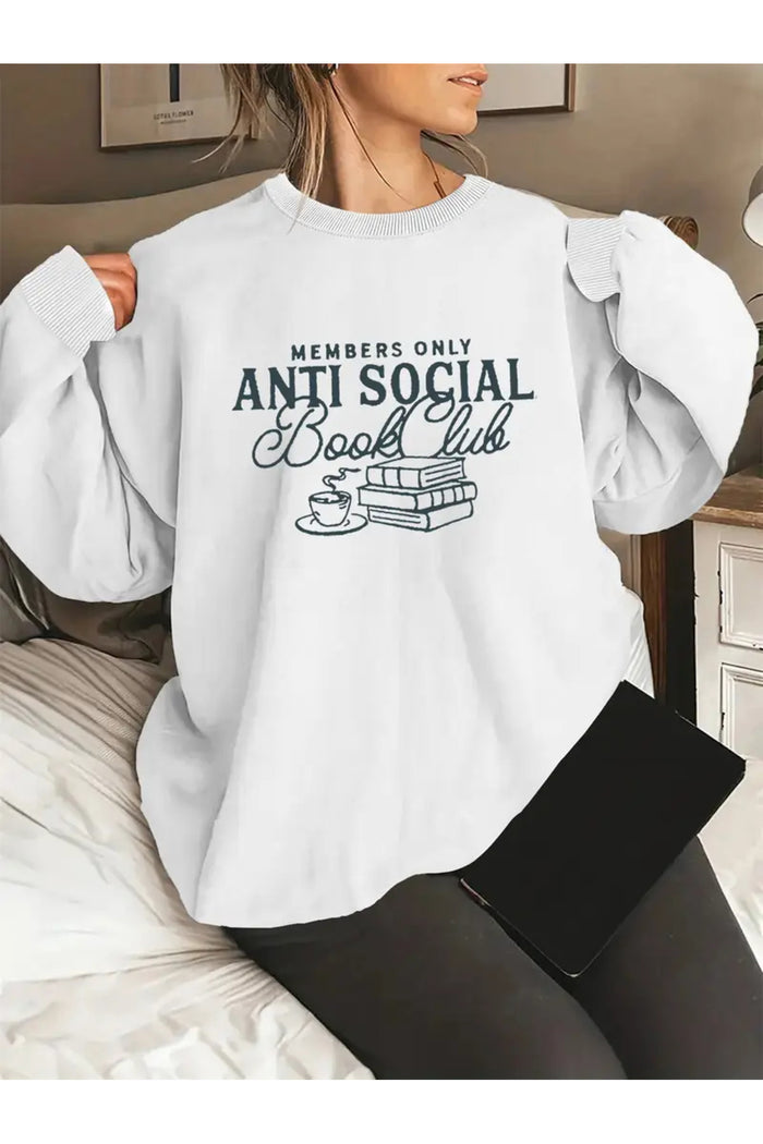 Premium Oversize Kesim Uzun Kollu Baskılı Sweatshirt