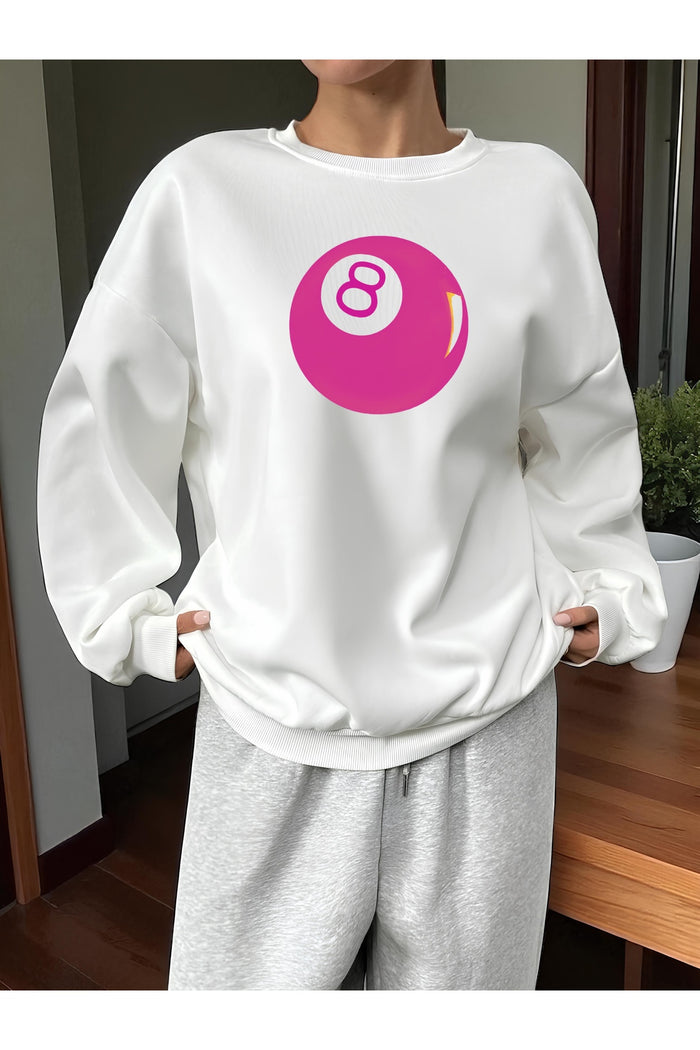 Premium Oversize Kesim Uzun Kollu Baskılı Sweatshirt