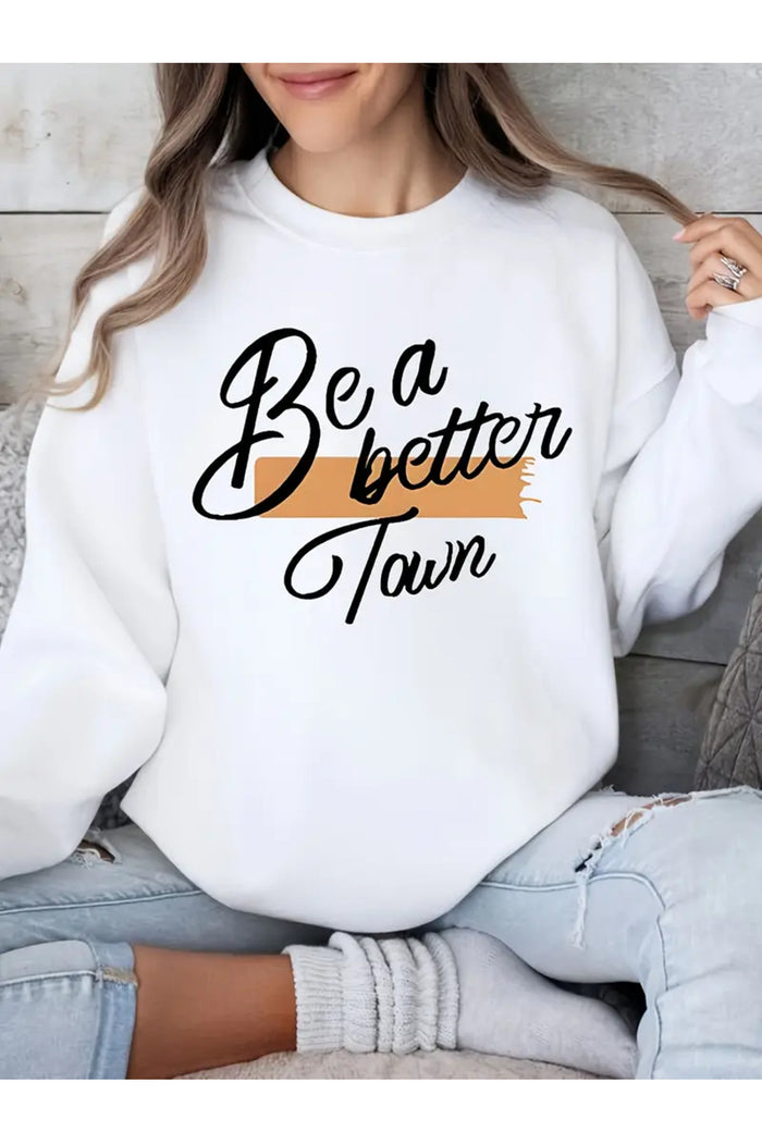 Premium Oversize Kesim Uzun Kollu Baskılı Sweatshirt