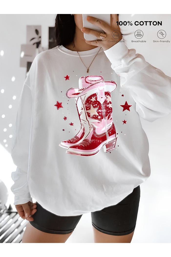Premium Oversize Kesim Uzun Kollu Baskılı Sweatshirt