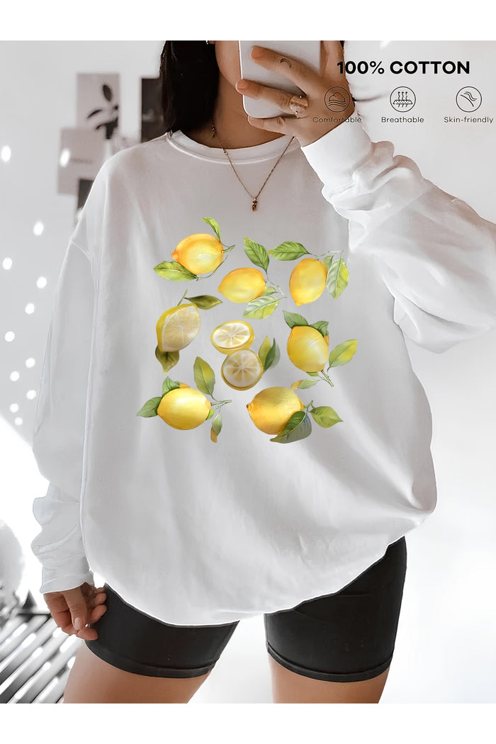 Premium Oversize Kesim Uzun Kollu Baskılı Sweatshirt