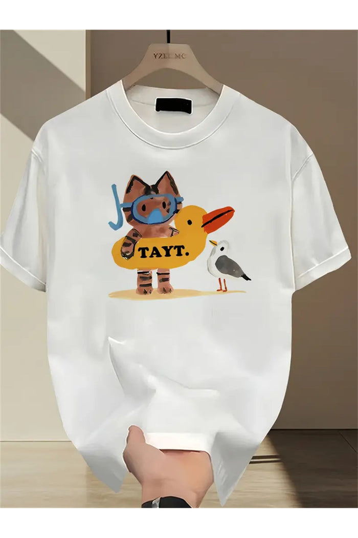 Premium Oversize Kesim Kısa Kollu Baskılı T-shirt