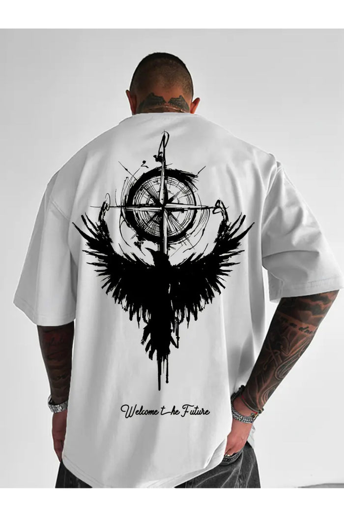 Premium Oversize Kesim Kısa Kollu Baskılı T-shirt