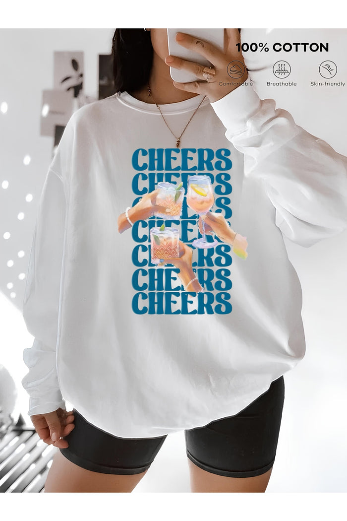 Premium Oversize Kesim Uzun Kollu Baskılı Sweatshirt