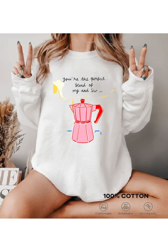 Premium Oversize Kesim Uzun Kollu Baskılı Sweatshirt