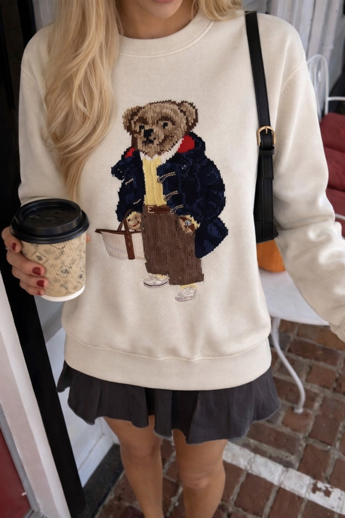 Premium Oversize Kesim Uzun Kollu Baskılı Sweatshirt