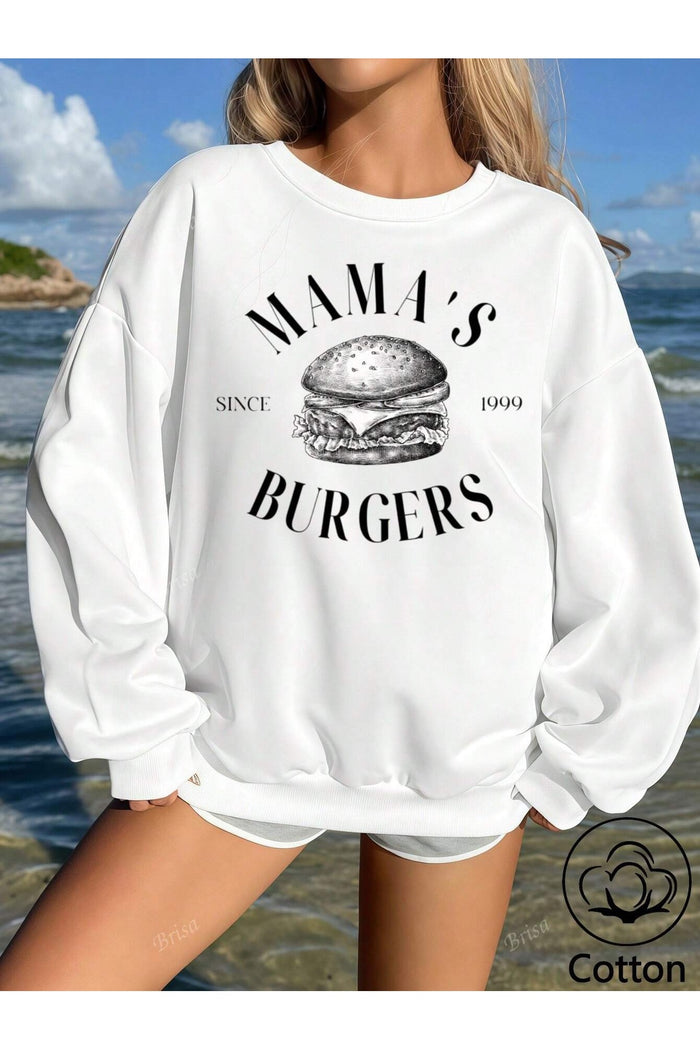 Premium Oversize Kesim Uzun Kollu Baskılı Sweatshirt
