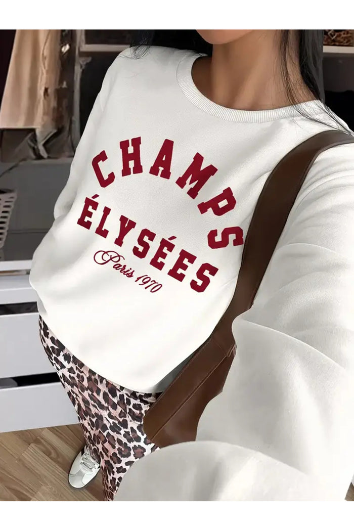 Premium Oversize Kesim Uzun Kollu Baskılı Sweatshirt
