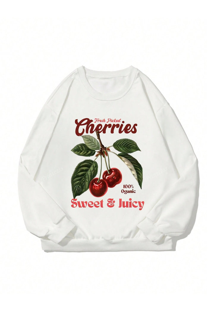 Premium Oversize Kesim Uzun Kollu Baskılı Sweatshirt