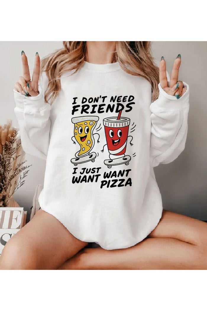 Premium Oversize Kesim Uzun Kollu Baskılı Sweatshirt