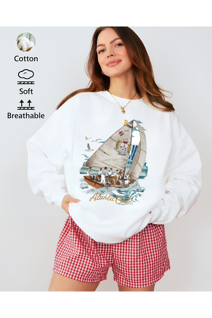 Premium Oversize Kesim Uzun Kollu Baskılı Sweatshirt