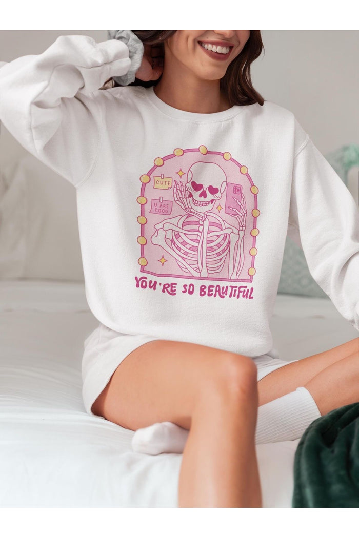Premium Oversize Kesim Uzun Kollu Baskılı Sweatshirt