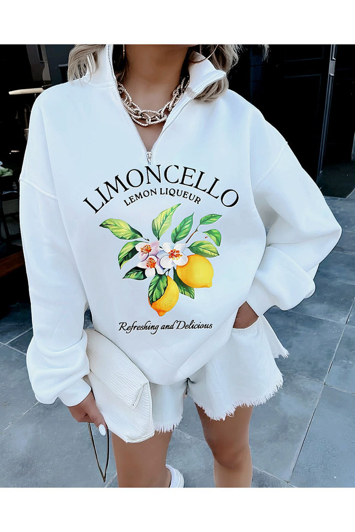 Jose Club Limited Edition Serisi Fermuarlı Oversize Kesim Sweatshirt