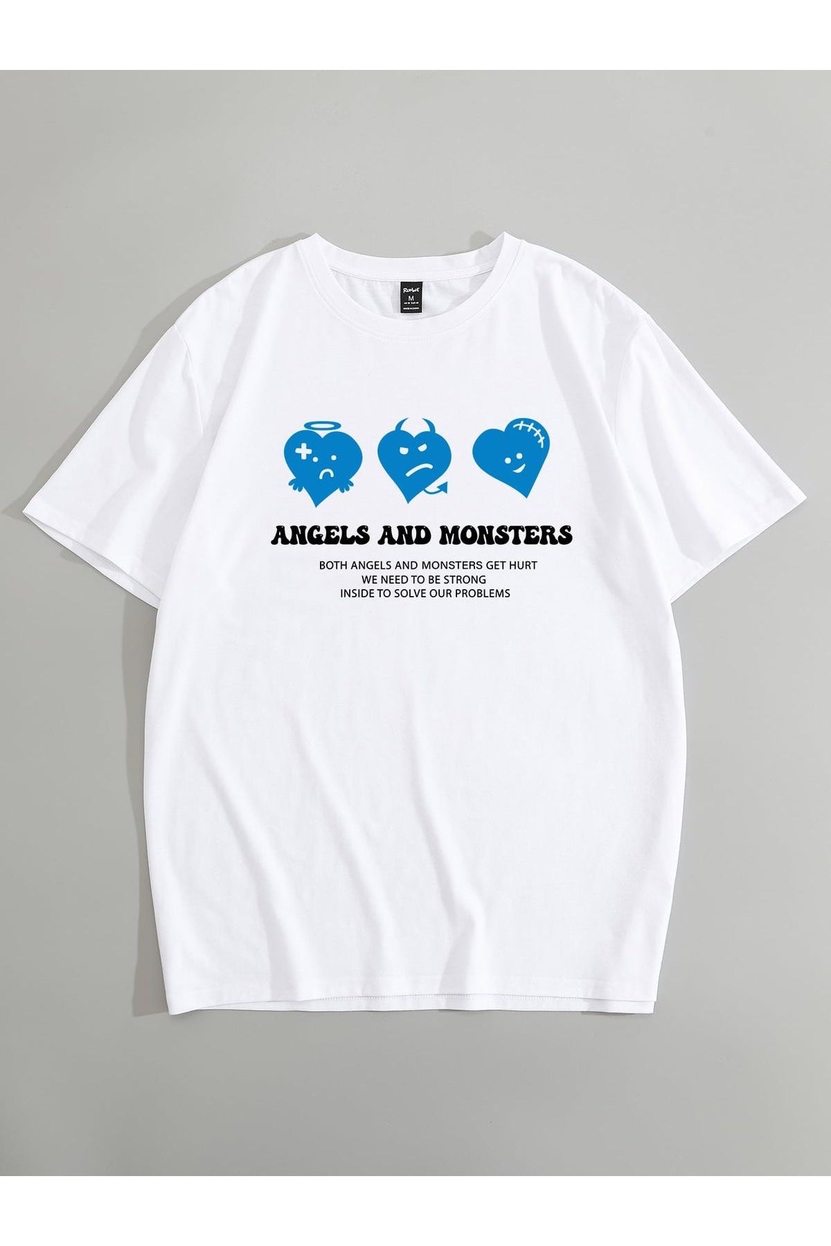 Oversize Kesim Kısa Kollu Baskılı T-shirt