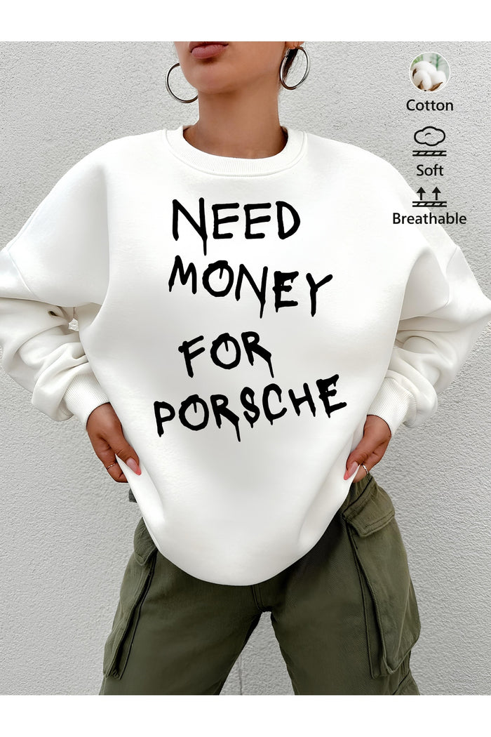 Premium Oversize Kesim Uzun Kollu Baskılı Sweatshirt