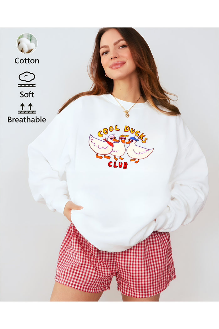 Premium Oversize Kesim Uzun Kollu Baskılı Sweatshirt