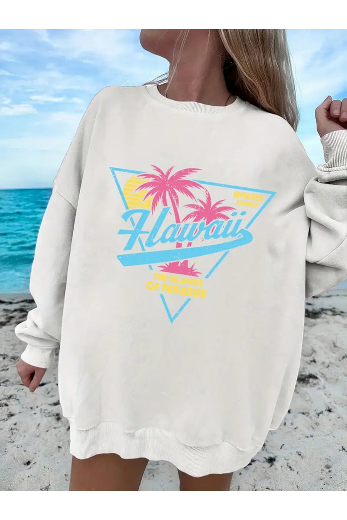 Premium Oversize Kesim Uzun Kollu Baskılı Sweatshirt