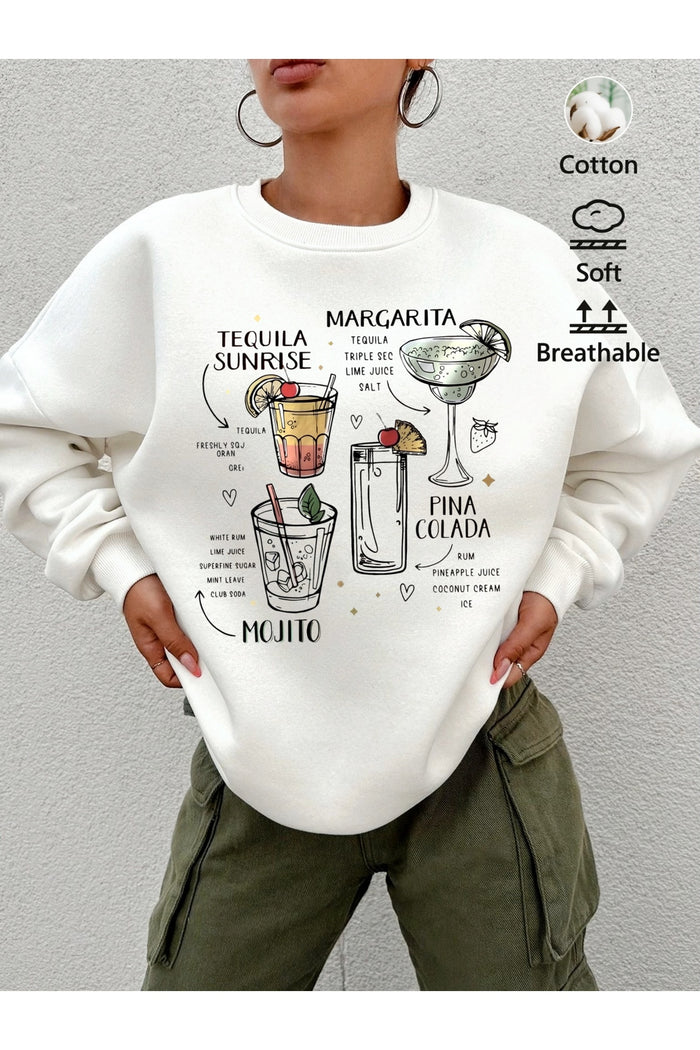 Premium Oversize Kesim Uzun Kollu Baskılı Sweatshirt