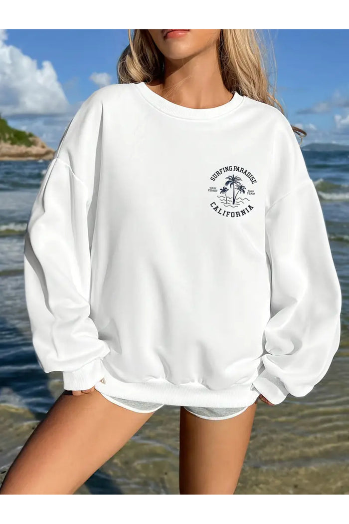 Premium Oversize Kesim Uzun Kollu Baskılı Sweatshirt