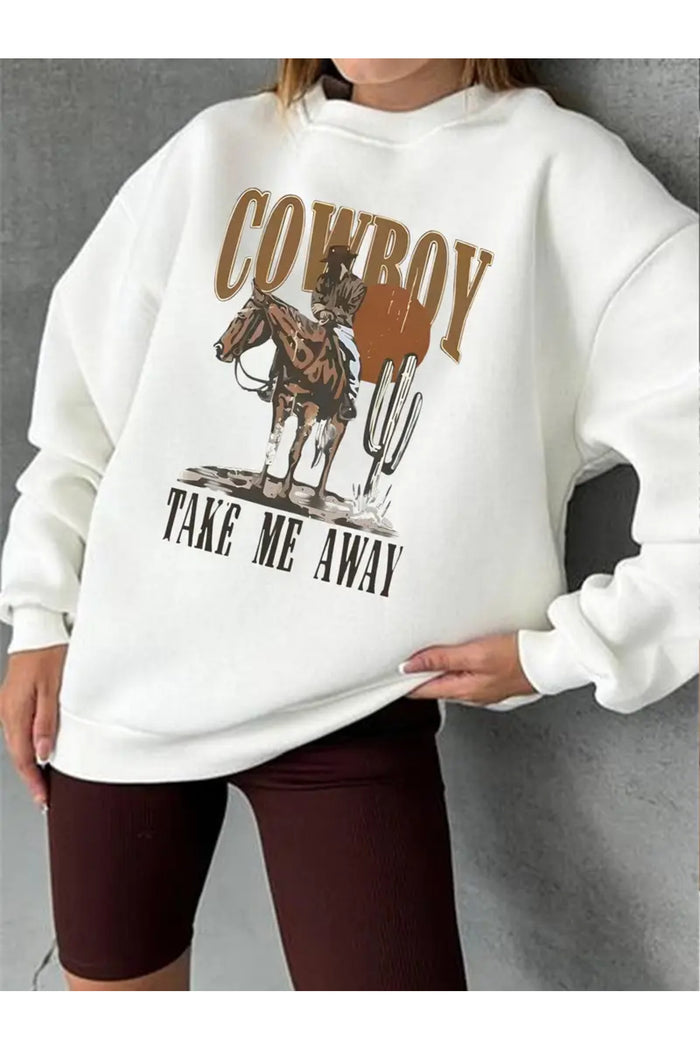 Premium Oversize Kesim Uzun Kollu Baskılı Sweatshirt