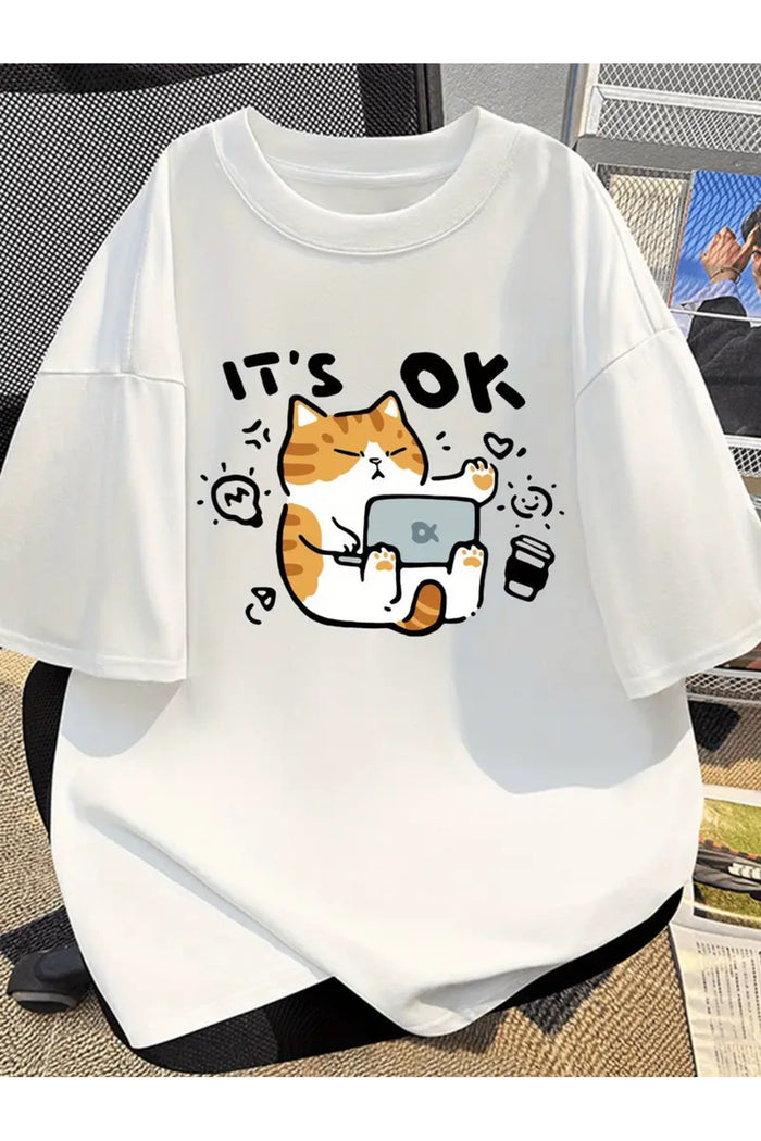 Premium Oversize Kesim Kısa Kollu Baskılı T-shirt