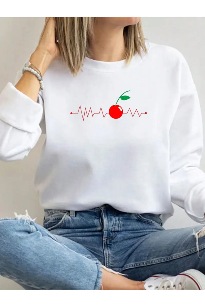 Premium Oversize Kesim Uzun Kollu Baskılı Sweatshirt