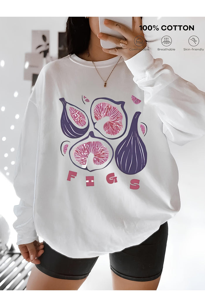 Premium Oversize Kesim Uzun Kollu Baskılı Sweatshirt