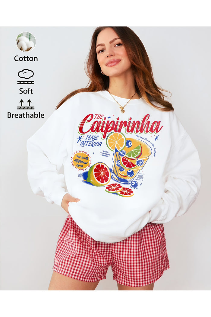Premium Oversize Kesim Uzun Kollu Baskılı Sweatshirt