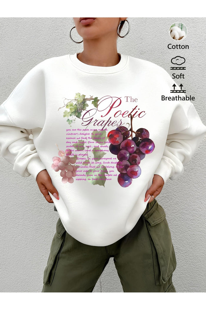 Premium Oversize Kesim Uzun Kollu Baskılı Sweatshirt