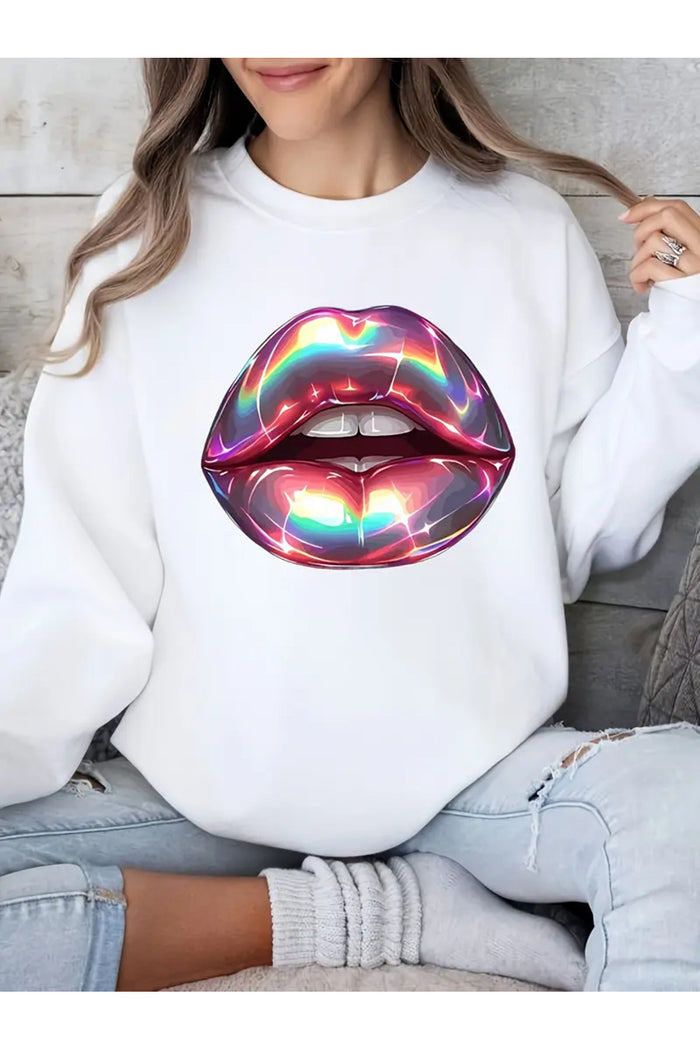 Premium Oversize Kesim Uzun Kollu Baskılı Sweatshirt
