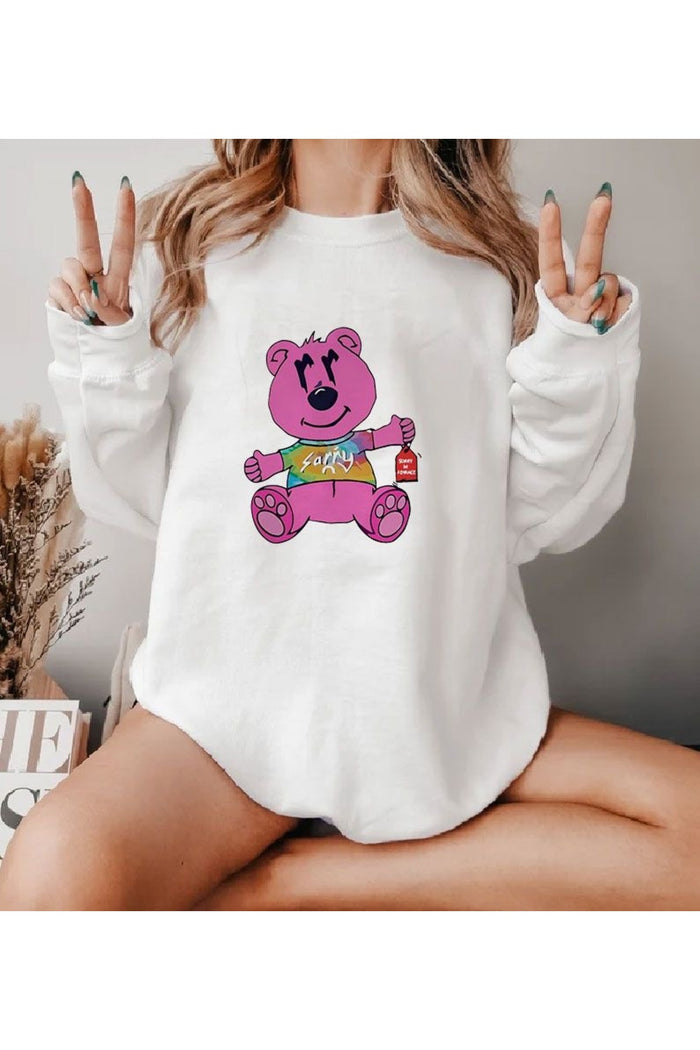 Premium Oversize Kesim Uzun Kollu Baskılı Sweatshirt