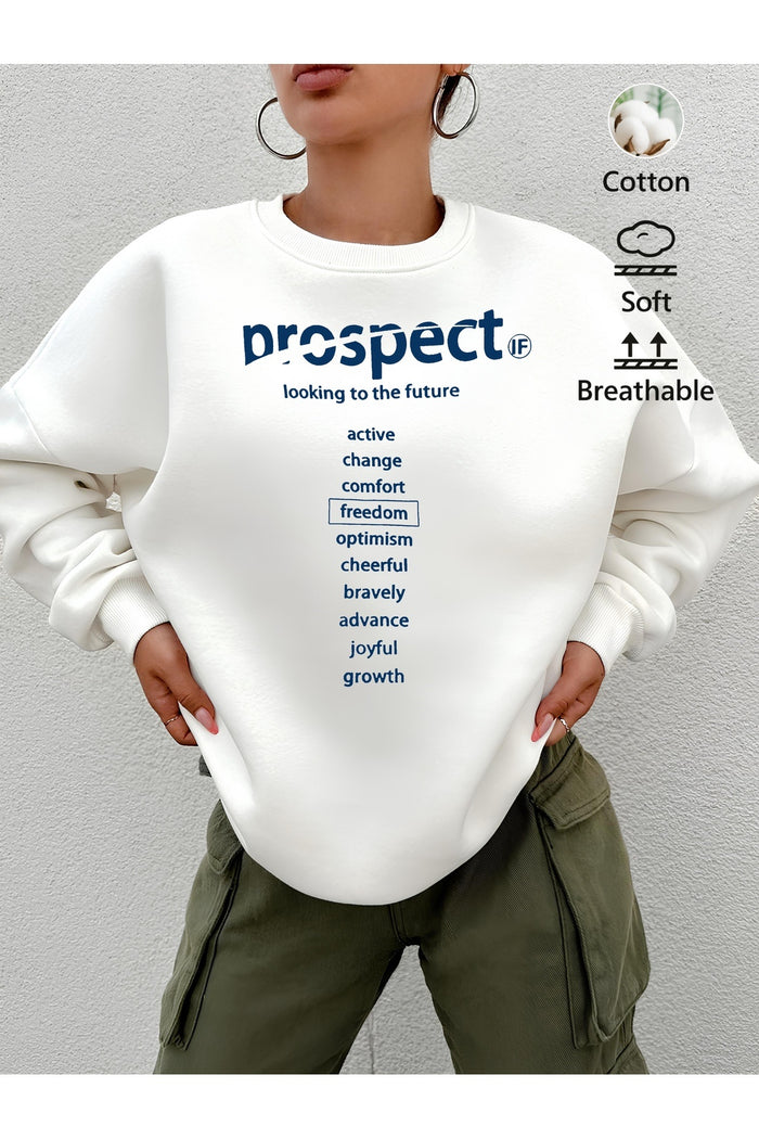 Premium Oversize Kesim Uzun Kollu Baskılı Sweatshirt