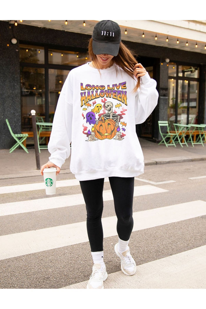 Premium Oversize Kesim Uzun Kollu Baskılı Sweatshirt