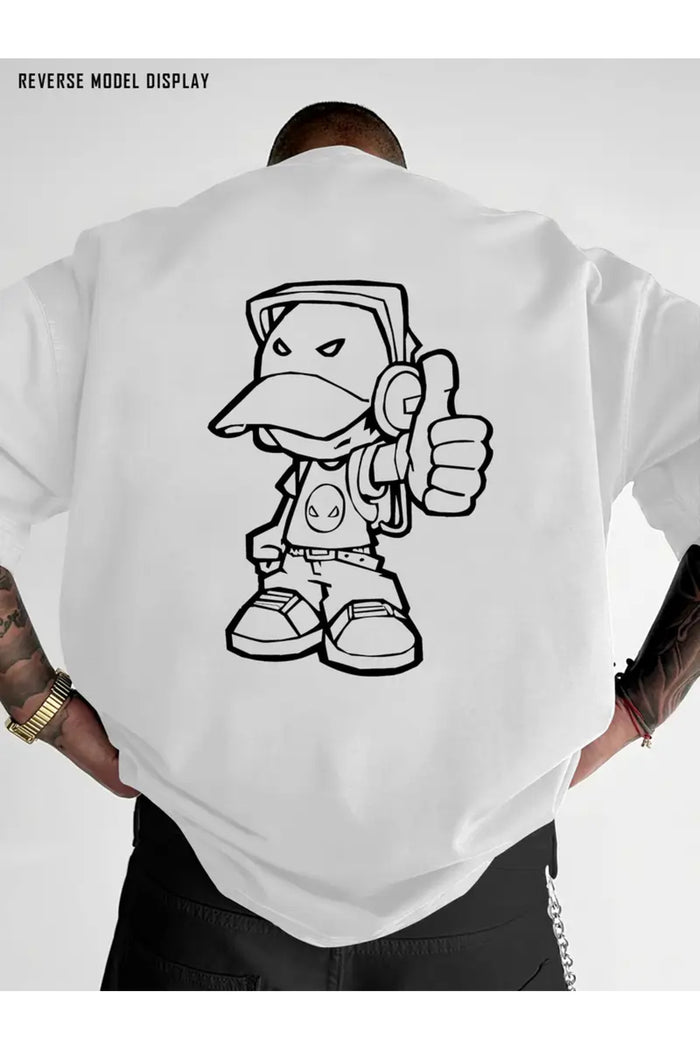 Premium Oversize Kesim Kısa Kollu Baskılı T-shirt