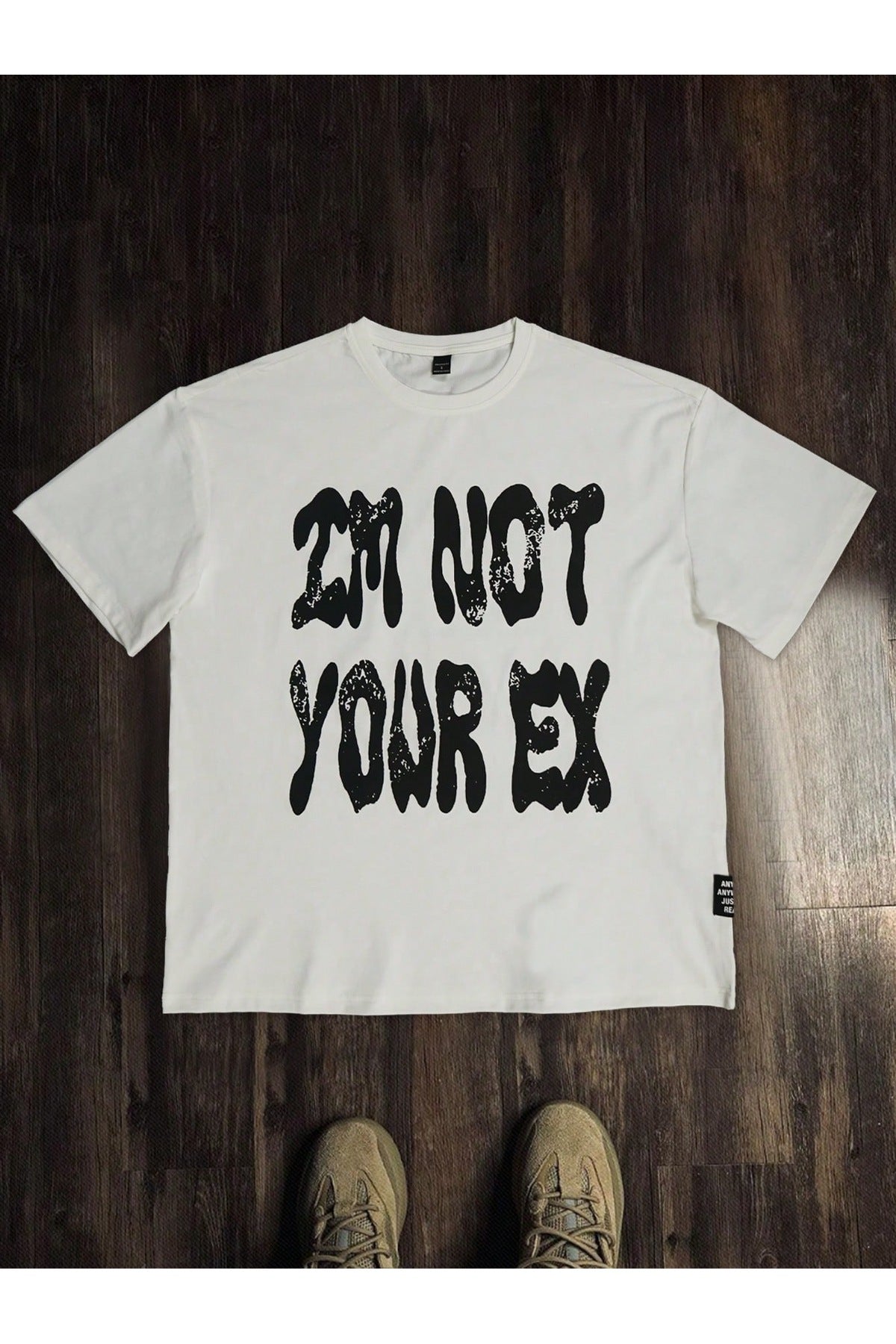 Oversize Kesim Kısa Kollu Baskılı T-shirt